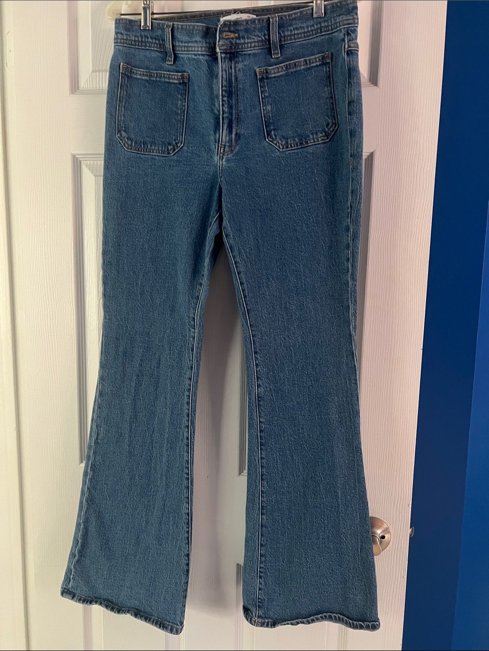 MNG Denim Classic Blue Boot Cut Jeans for Women